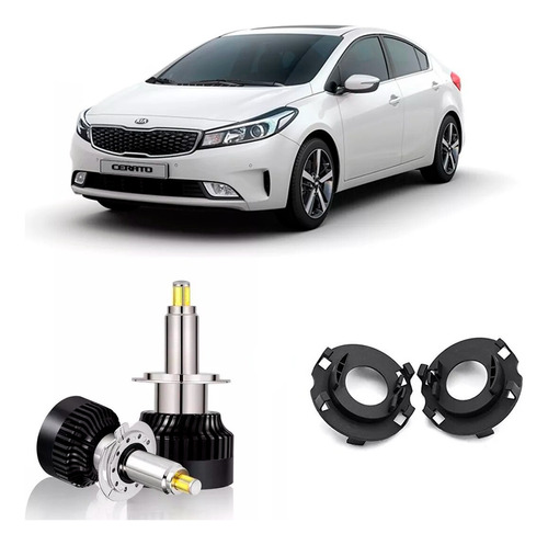 Par Led H7 Kia New Cerato Con Adaptador Llegar Instalar