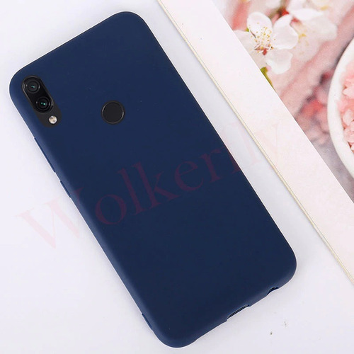 Funda de TPU mate compatible con Xiaomi Redmi Note 7, color azul marino