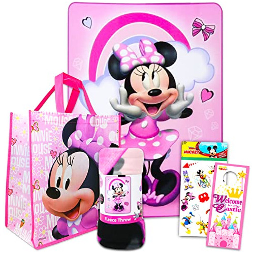 Disney Minnie Mouse - Juego De Manta De Forro Polar Niã...