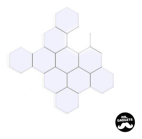 Lamparas Led Touch Hexagonal | 1 Panel + 1 Adaptador