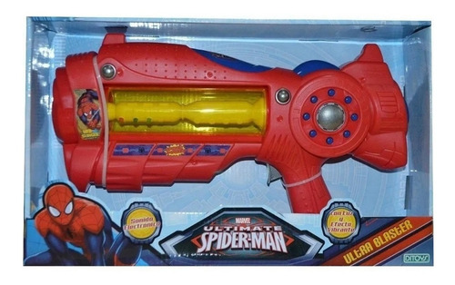 Pistola Ultra Blaster Spiderman Ditoys Luz Juguete 