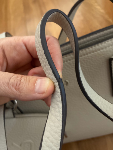 Cartera Parfois Beige Grande Con Monedero Usado Muy Bueno Beige Lisa Níquel Beige (Usado)