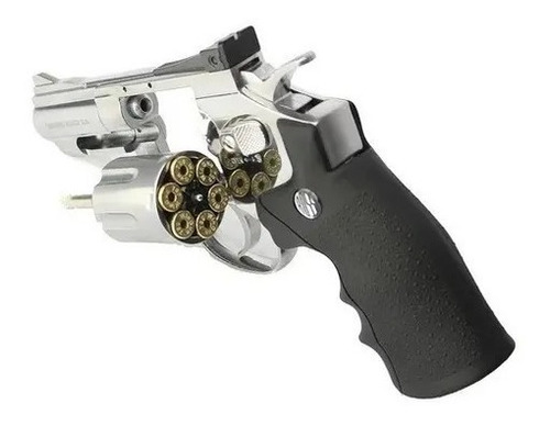 Revolver Pressão Wingun Rossi Niq. 708s 2pol Co2 4,5mm