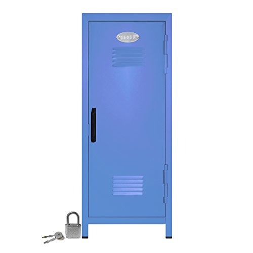 Mini Locker Con Cerradura Y Llave Pastel Azul 1075 Alto