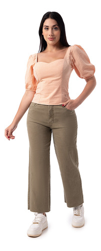Pantalon Moda Drill Stretch Mujer Lari Dril