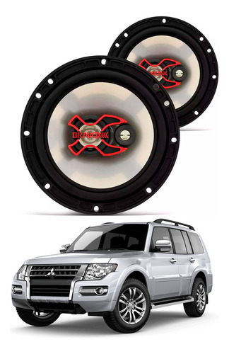 02 Par Alto Falantes Portas Dianteiras + Traseiras Pajero