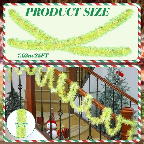 Guirnaldas Navideñas De 25 Pies Decoradas Con Láminas