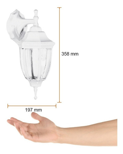 Farol A Pared San Juan E27 Sobreponer 25.8w Blanco Tecnolite