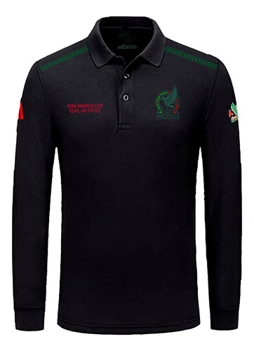 Playera Polo M. Larga Selección Nacional Mexico Futbol*cab.