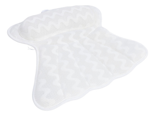 Almohada De Baño Para Bañera, 6 Ventosas, Ergonómica Y Antid