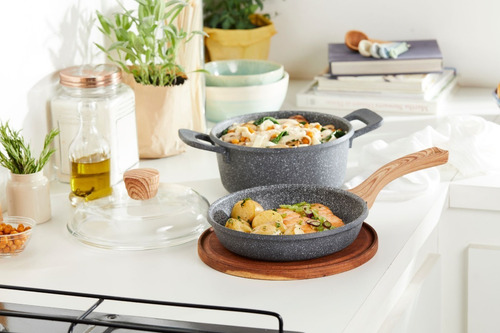 Imagen 3 de 8 de Maestro De Cocina Sarten+cacerola Premium Antiadherente 20cm