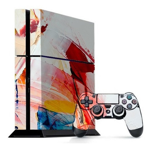 Ps4 Skins Personalizadas Consola + 4 Skin Controles. Stikers Color Multicolor