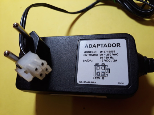 Fonte 12v ---2a Relogio Dimep Bivolt --conector 4furos.