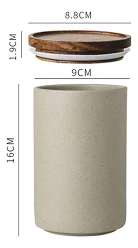 . Recipiente De Café Con Tapa De Cerámica For Grande