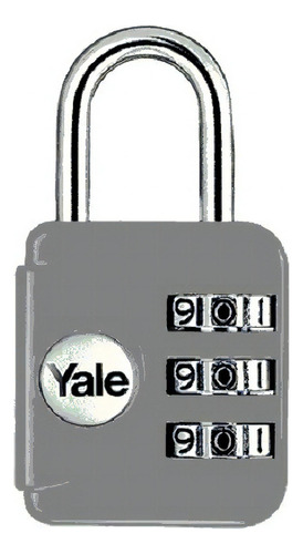 Candado De Combinación Yale 30mm Valijas, Lockers, Viajeros Color Gris