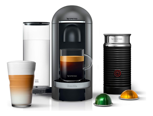 Cafetera Nespresso Vertuoplus Titan De Lujo Y Sus Accesorio.