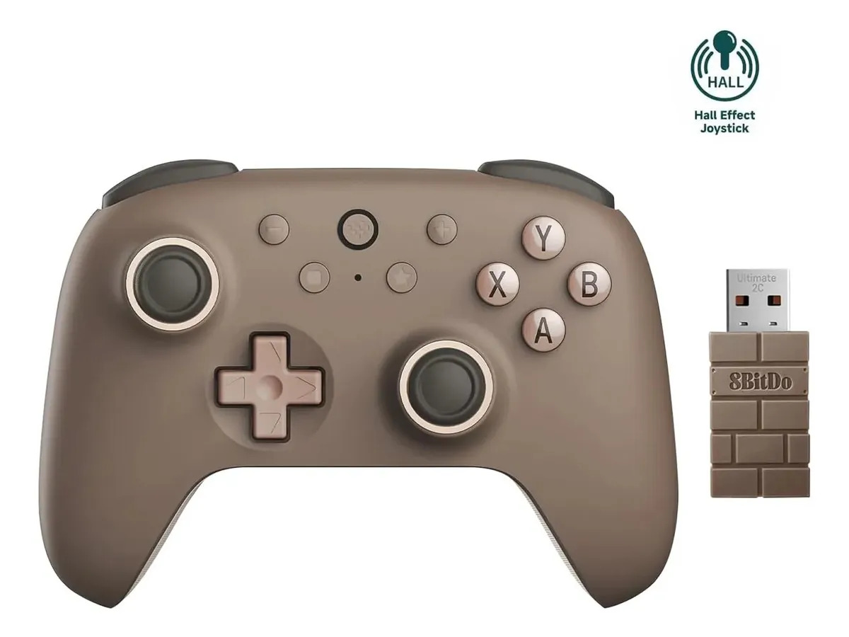 Controle Sem Fio 8bitdo Ultimate 2c Pc E Android Hall Effect Marrom
