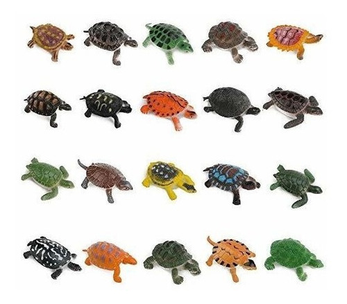 Ootsr 20pcs Tortuga Figuritas Juguetes, Tortugas Marinas Rea