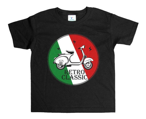 Remera Negra Niños Motos R11