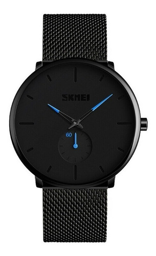 Reloj pulsera Skmei 9185 con correa de acero color negro