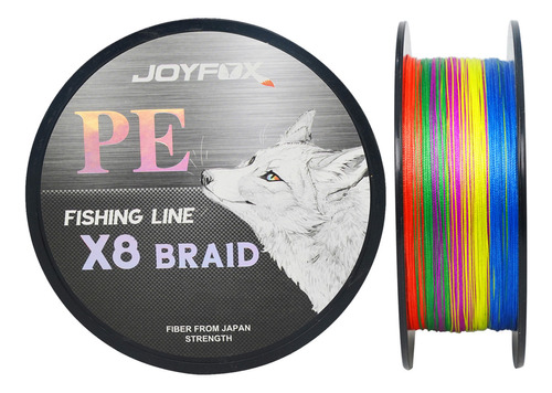 Linha De Pesca Multifilamento 8 Fio 500m Carretel Joyfox 8x Multicolorida 0.286mm 3.0# 40lb