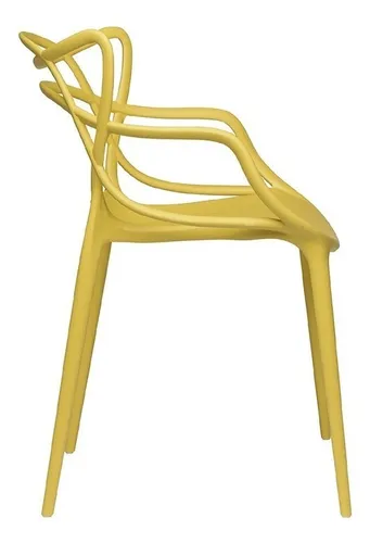 Set X 4 Silla Diseño Master Color Mostaza Interior Exterior