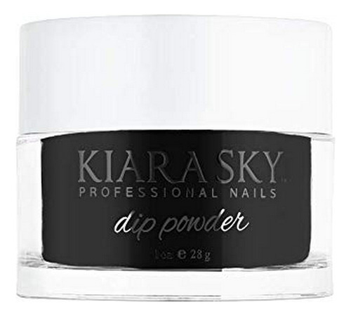 Esmalte - Kiara Sky Dip Powder, Black To Black, 1 Ounce