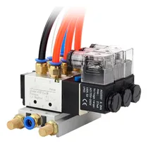 Comprar Bloco Manifold Pneumático Com 3 Válvulas 5u002F2 Vias 1u002F4 24vcc