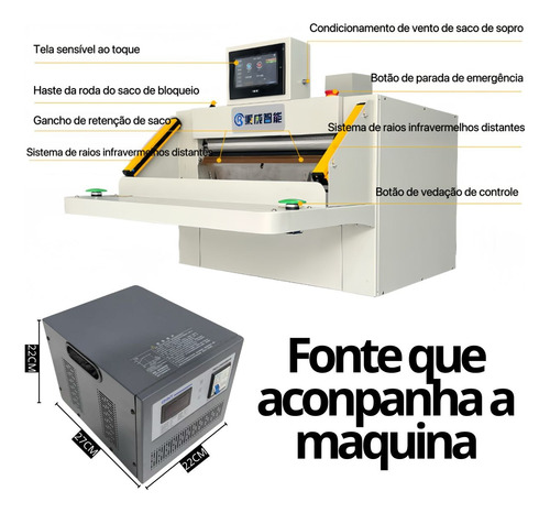 Maquina De Embalar Empacotadora Pneumatica Com Ajuste