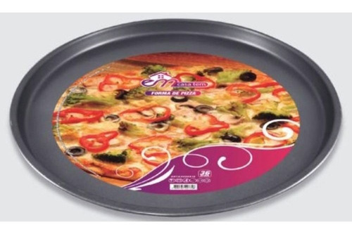 Forma Pizza Antiaderente Assadeira 29cm Em Aço Carbono
