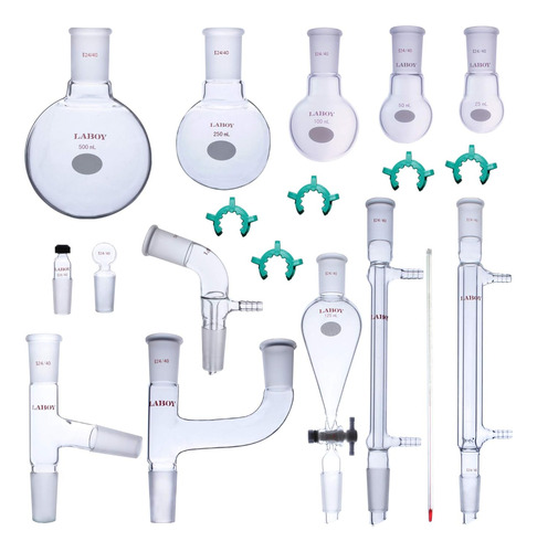 Kit De Química Orgánica Vidrio De Laboratorio 24/40, ...