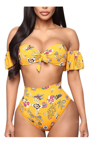 Mujer Bañador Bañador Tallas Grandes Floral Printing Split B