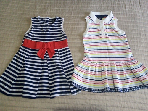 Lote 2 Vestidos De Nena Marca Tommy Hilfiger Talle 24 Meses 