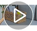 Cesta Rectangular De Jacinto De Agua Con Asas