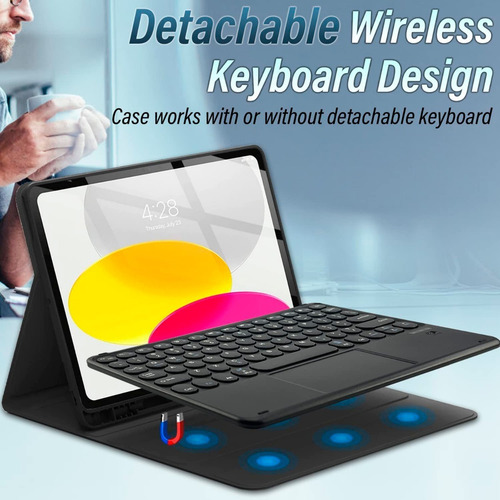 Folio Funda Con Teclado Bt @ iPad 10ma Generación 10.9 2022