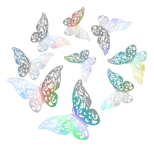 Mariposas Huecas Extraíbles Para Decoración De Pared En 3d,