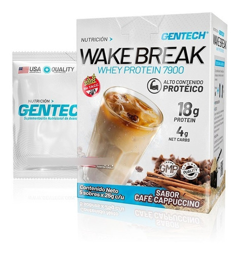 Proteina Wake Break X 5 Sobres - Unidad a $416