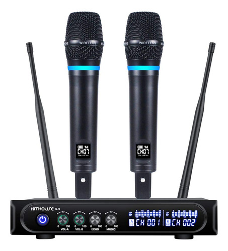 Sistema De Micrófono Inalámbrico Recargable Kithouse S9 Uhf