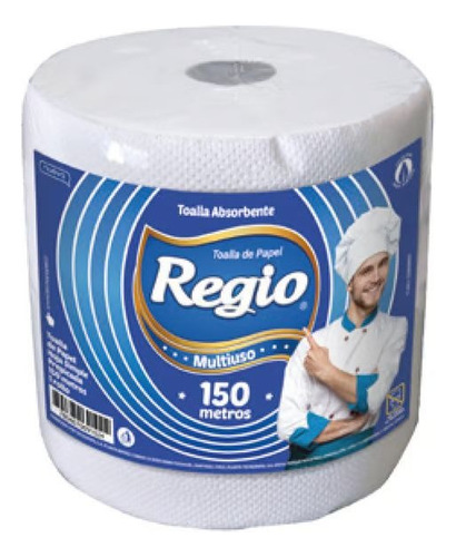 X6 Rollos Toalla De Papel Simple Regio Multiuso 150 Metros