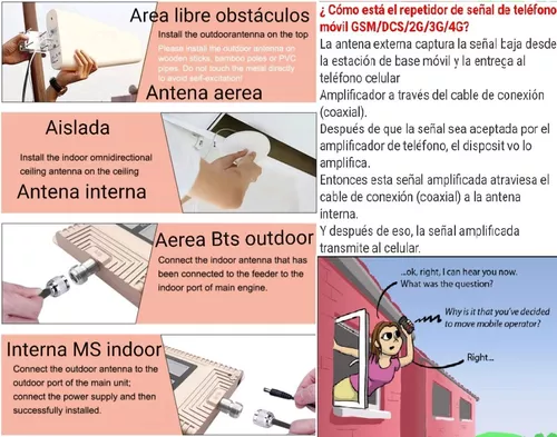 Kit Antena Amplificador Señal Celular 4g Rural Urbana Fincas