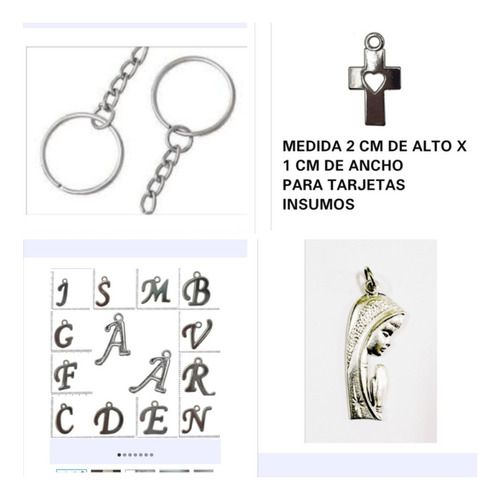 Llavero Virgen Niña + Cruz+ Inicial Elección Para Armar X25u