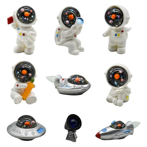 Conjunto De 9 Figuritas Miniatura De Astronautas Y  , M...