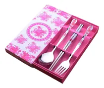 Comprar Chaungfu Juego Cubierto Portatil Reutilizabl Viaje Acero 8.3