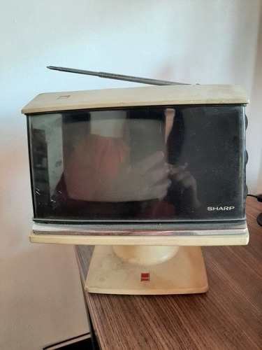 Imagem 2 de 11 de Mini Tv Sharp 3s-111w - Como Peça Pra Decoração