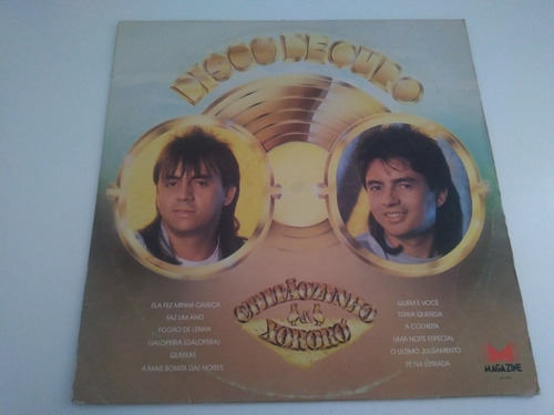 Lp Vinil Chitãozinho E Xororó  Disco De Ouro  1990