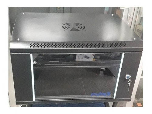 Gabinete Rack Pared 9 Rmu, Pta Vidrio, Cerrado, Extr Y Bande