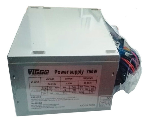 Imagen 4 de 9 de Fuente De Poder Viggo 800w Conector Sata Ide Para Pc Torre