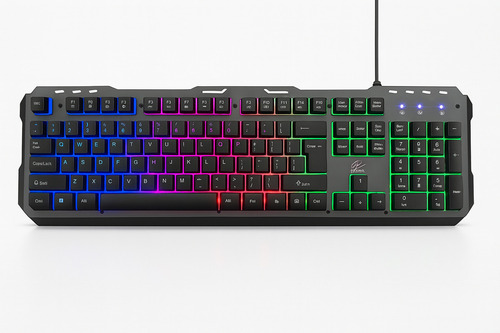 Teclado Estilo Gamer Cuerpo Metalico Retroiluminado Rgb Jx-k080 Teclas Mecanico Optico Usb Antighosting Interruptores Negros Switch Backlight Led Multicolor Ideal Gaming Pc Y Notebook Oficina Hogar