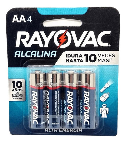 Pilas Alcalinas Aa Blister Por 4 U. Rayovac. 