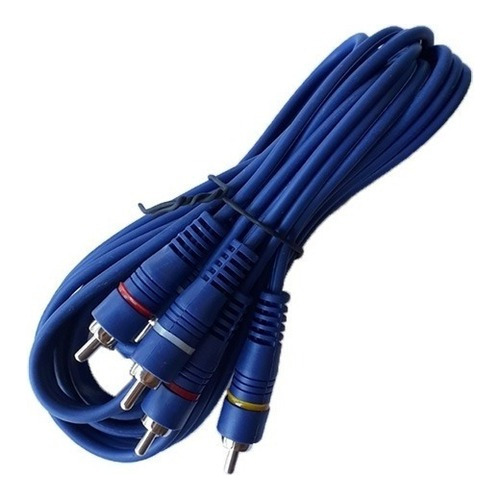 Cable Reforzado 3 Rca Audio Y Video 3 M Metros Rca-rca